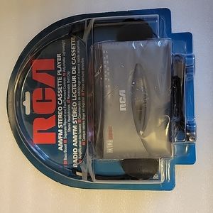 Radio Am/fm stereo cassette player brand new sealed RCA bass booster with head